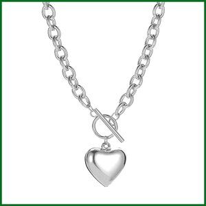 18K White Gold Plated Chunky Cuban Chain Link Necklace